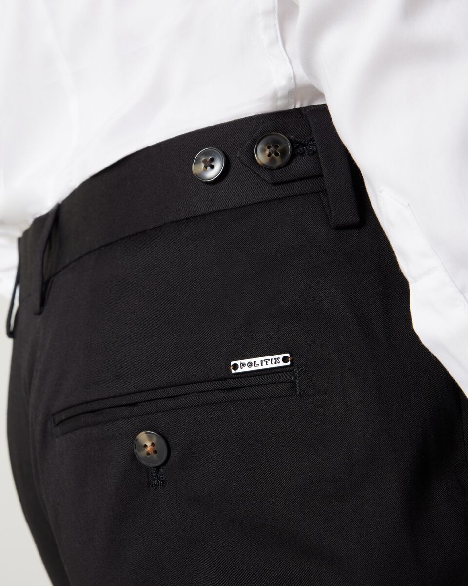 Slim Stretch Tailored Dress Pants, Black Black Slim Stretch Tailored Dress Pants